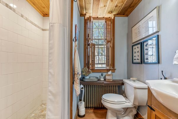 Bathroom, Interior, Wooden Ceilings, Wood Texture Flooring