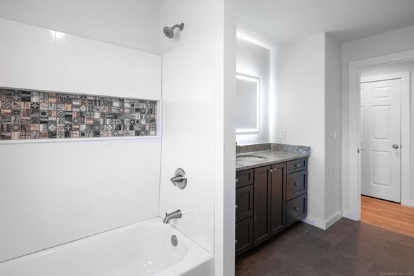 Bathroom, Interior, Wood Texture Flooring