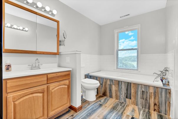 Bathroom, Interior, Wood Texture Flooring