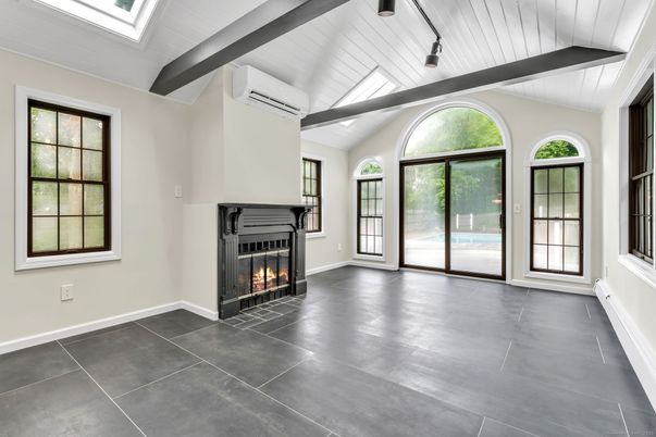Empty room, Fireplace, Interior