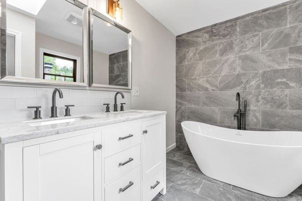 Bathroom, Dual Sink Vanities, Free Standing Baths, Interior