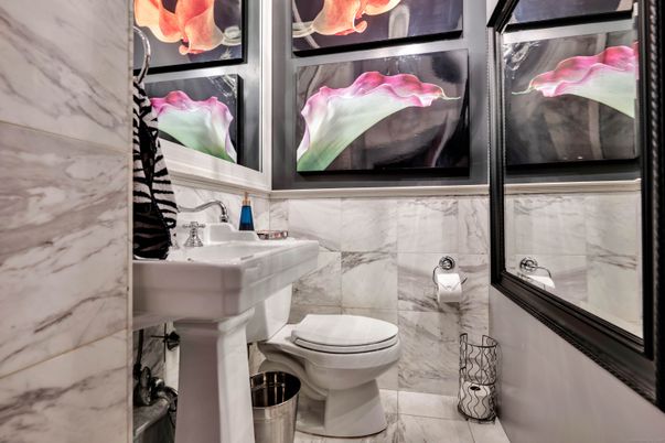 Bathroom, Interior, Marble Walls