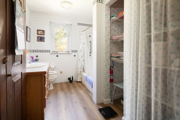 Bathroom, Interior, Wood Texture Flooring