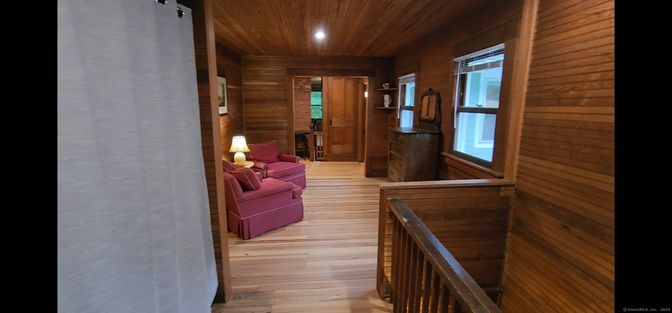 Interior, Living room, Recessed Lighting, Wooden Ceilings, Wood Texture Flooring, Wooden Walls