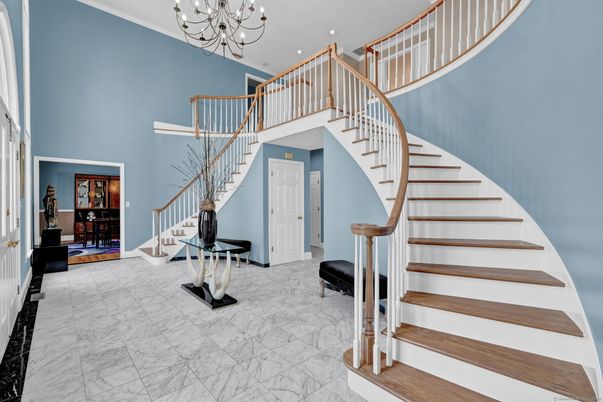 Chandelier, Interior, Marble, Recessed Lighting