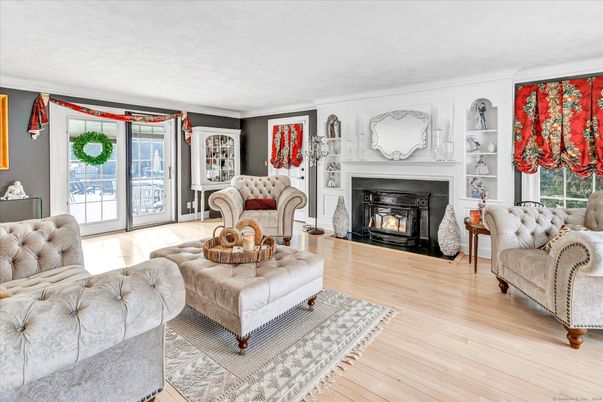 Fireplace, Interior, Wood Texture Flooring