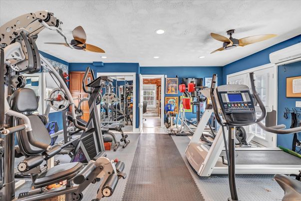 Fitness Equipment, Gym, Interior, Recessed Lighting