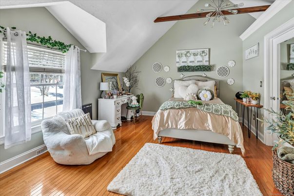 Bedroom, Home Office, Interior, Wooden Beams, Wood Texture Flooring