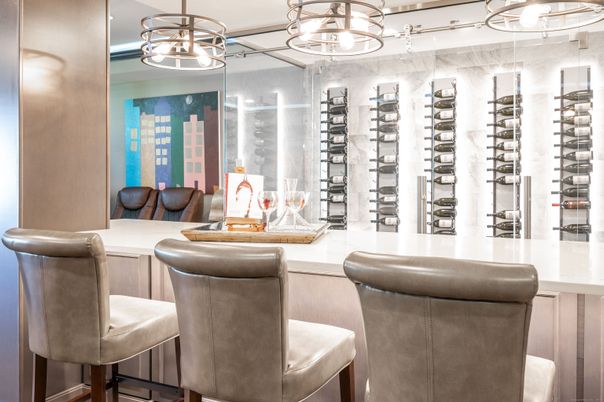 Interior, Pendant Lights, Wine Storage