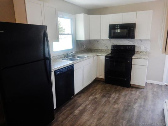 Interior, Kitchen, Marble Walls, Wood Texture Flooring