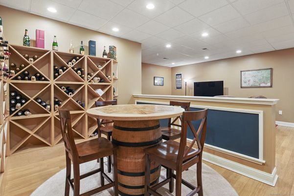 Interior, Recessed Lighting, Wine Storage, Wood Texture Flooring