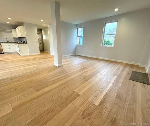 Empty room, Interior, Kitchen, Recessed Lighting, Wood Texture Flooring