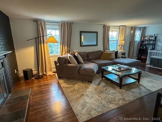 Fireplace, Interior, Living room, Wood Texture Flooring
