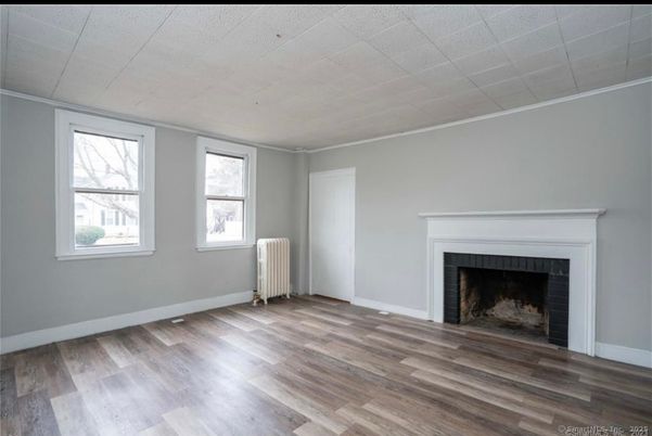 Empty room, Fireplace, Interior, Wood Texture Flooring