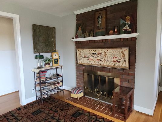 Fireplace, Interior, Wood Texture Flooring