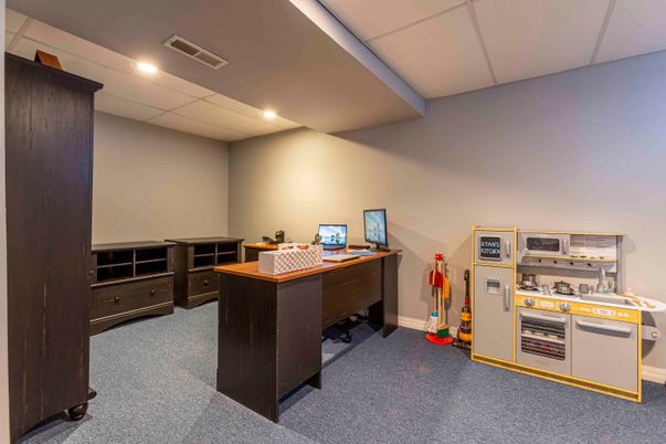 Home Office, Interior, Recessed Lighting