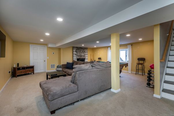Interior, Living room, Recessed Lighting