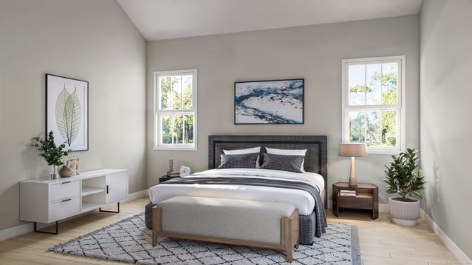 Bedroom, Interior, Wood Texture Flooring