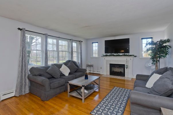 Fireplace, Interior, Living room, Wood Texture Flooring