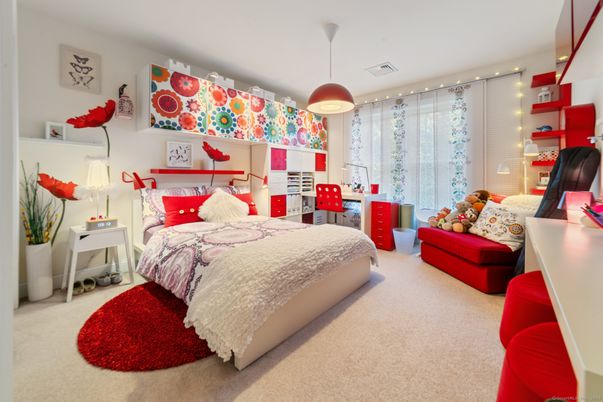 Bedroom, Interior, Pendant Lights, Recessed Lighting