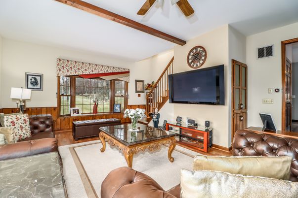 Interior, Living room, Wooden Beams