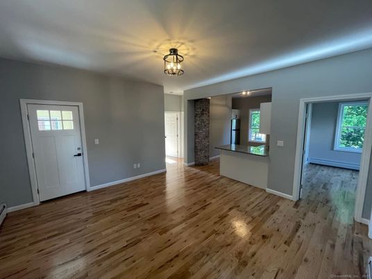 Empty room, Interior, Stone Walls, Wood Texture Flooring