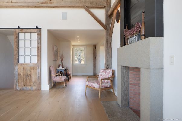 Interior, Recessed Lighting, Wooden Beams, Wood Texture Flooring