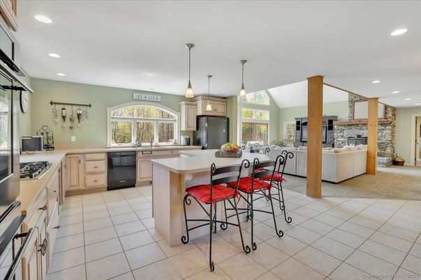 Interior, Kitchen, Living room, Pendant Lights, Recessed Lighting, Stainless Steel Appliances