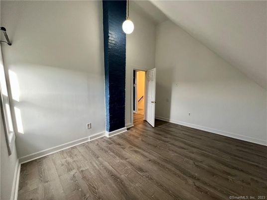 Empty room, Interior, Pendant Lights, Wood Texture Flooring