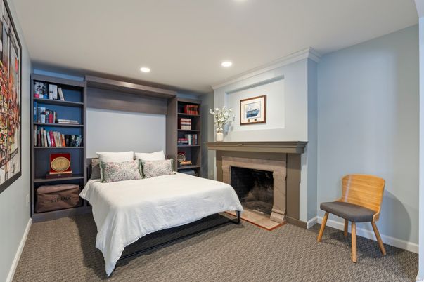 Bedroom, Fireplace, Interior, Recessed Lighting