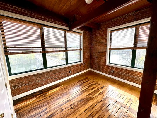 Empty room, Interior, Stone Walls, Wooden Ceilings, Wood Texture Flooring
