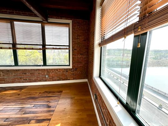 Empty room, Interior, Stone Walls, Wooden Beams, Wood Texture Flooring