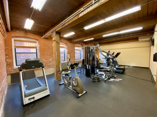 Fitness Equipment, Gym, Interior, Stone Walls