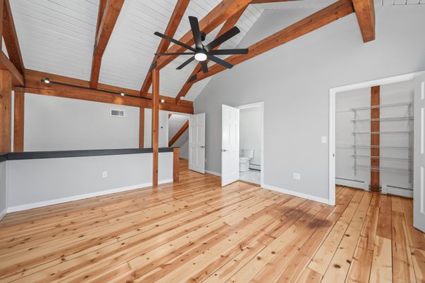 Empty room, Interior, Wooden Beams, Wood Texture Flooring