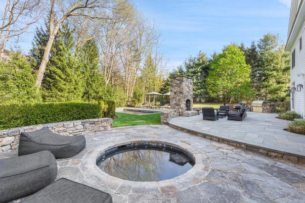 Exterior, Fireplace, Pool