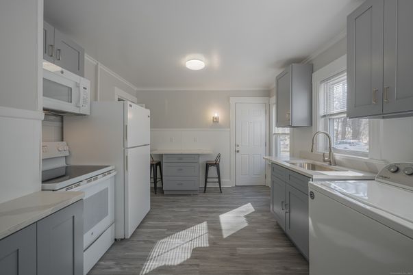 Interior, Kitchen, Wood Texture Flooring