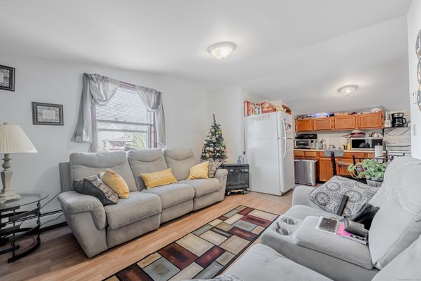 Interior, Kitchen, Living room, Stainless Steel Appliances, Wood Texture Flooring
