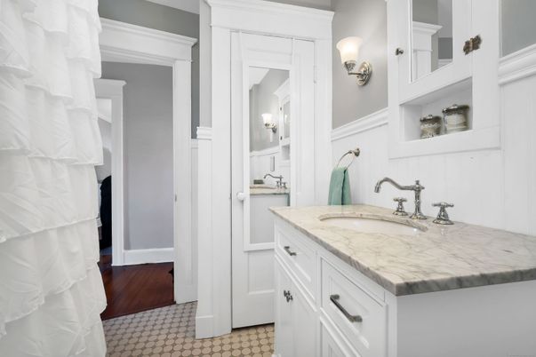 Bathroom, Interior, Wood Texture Flooring