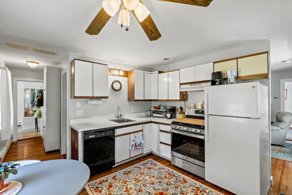 Interior, Kitchen, Wood Texture Flooring