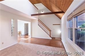 Empty room, Interior, Wooden Beams, Wooden Ceilings, Wood Texture Flooring