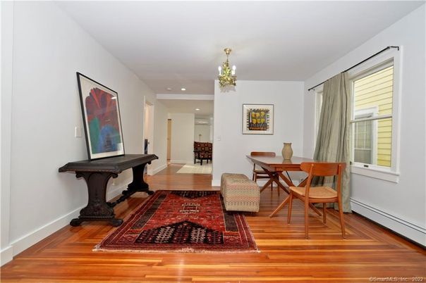 Chandelier, Dining room, Interior, Recessed Lighting, Wood Texture Flooring