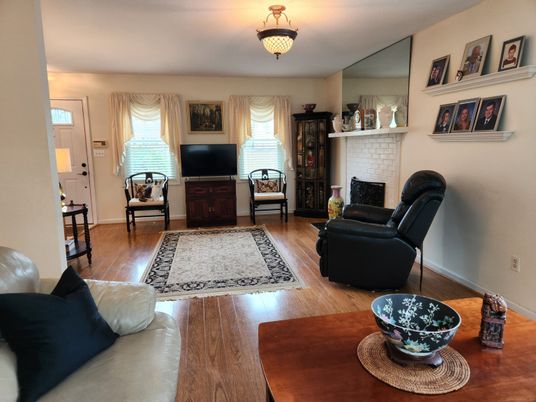 Fireplace, Interior, Wood Texture Flooring