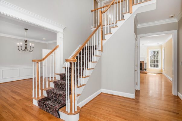 Chandelier, Interior, Recessed Lighting, Wood Texture Flooring