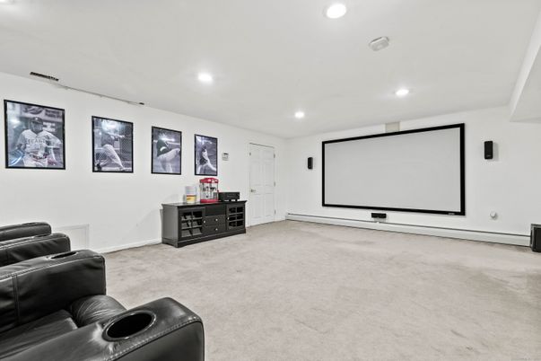 Home Theatre Room, Interior, Projection Screen, Recessed Lighting, Theatre Room