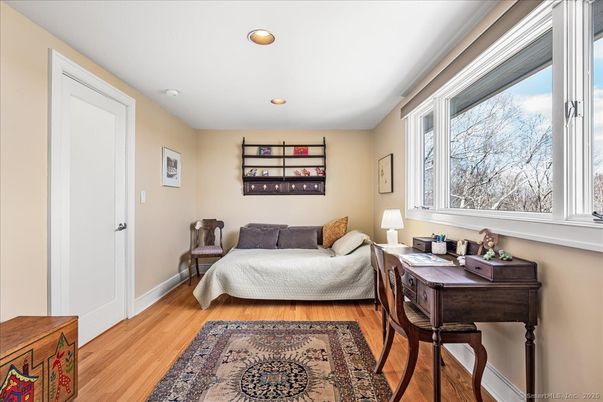 Bedroom, Home Office, Interior, Recessed Lighting, Wood Texture Flooring