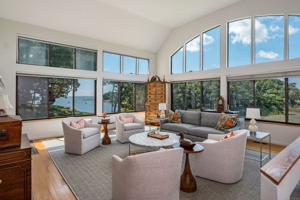 Interior, Living room, Sun Room, Water, Wood Texture Flooring