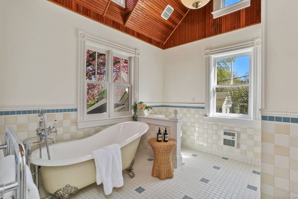 Bathroom, Free Standing Baths, Interior, Wooden Ceilings