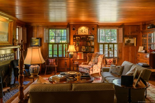 Fireplace, Interior, Living room, Wooden Ceilings, Wood Texture Flooring, Wooden Walls