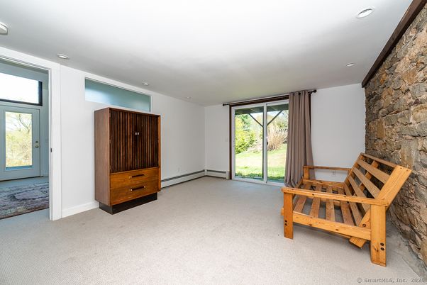 Empty room, Interior, Recessed Lighting, Stone Walls