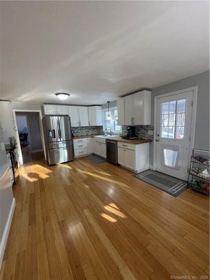 Interior, Kitchen, Pendant Lights, Stainless Steel Appliances, Wood Texture Flooring